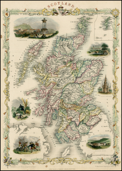 75-Scotland Map By John Tallis