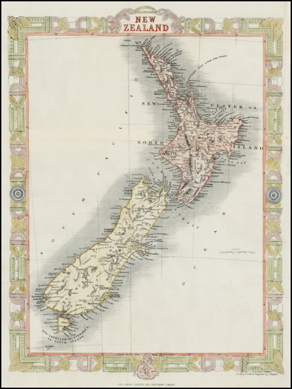 42-New Zealand Map By John Rapkin