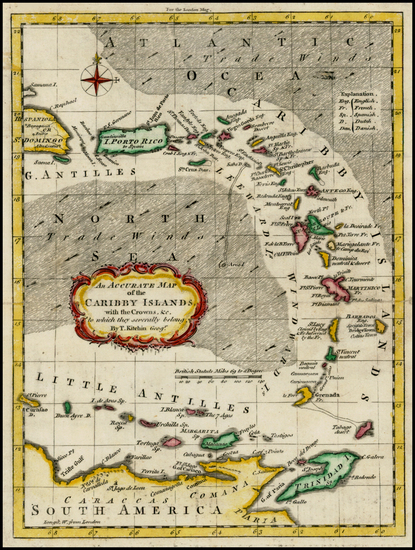 2-Caribbean Map By Thomas Kitchin