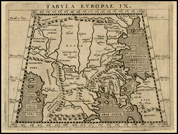 31-Turkey and Greece Map By Giovanni Antonio Magini