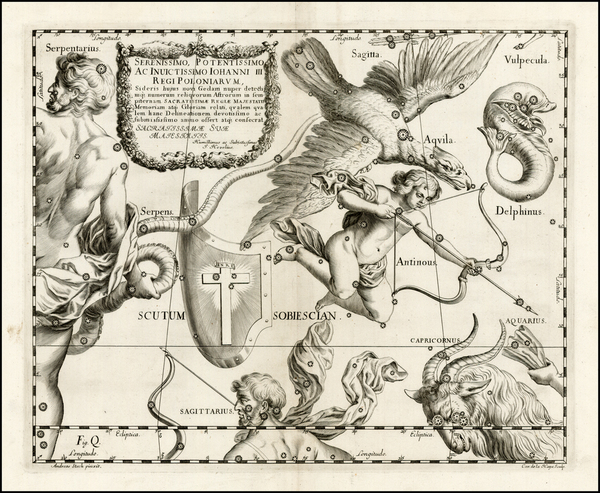 21-Celestial Maps Map By Johannes Hevelius