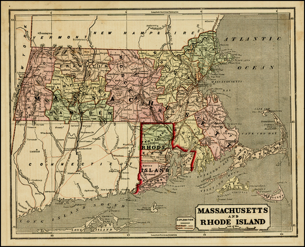 39-New England Map By Charles Morse