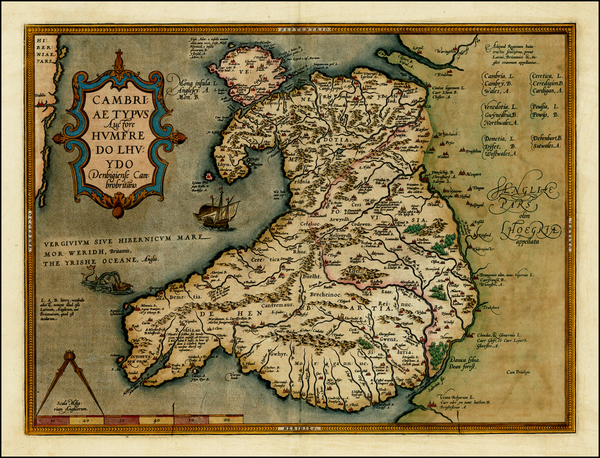 46-British Isles Map By Abraham Ortelius