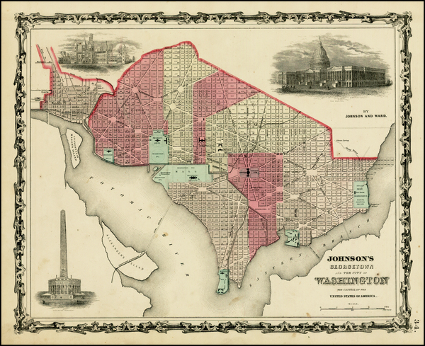 50-Mid-Atlantic Map By Benjamin P Ward  &  Alvin Jewett Johnson