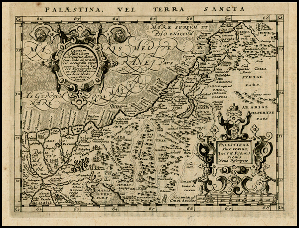 39-Holy Land Map By Giovanni Antonio Magini