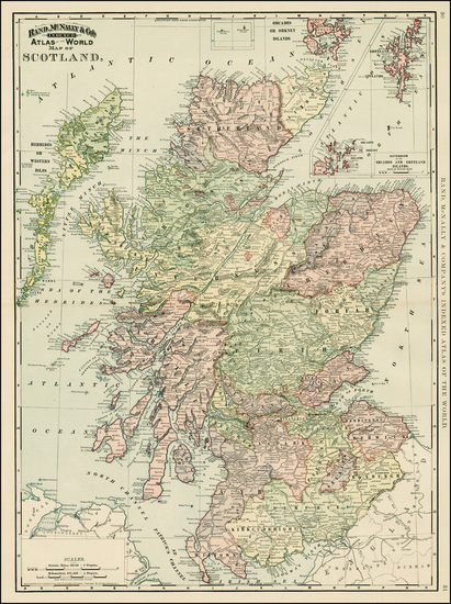 57-Scotland Map By William Rand  &  Andrew McNally