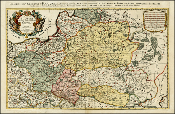 3-Poland, Russia, Ukraine and Baltic Countries Map By Alexis-Hubert Jaillot