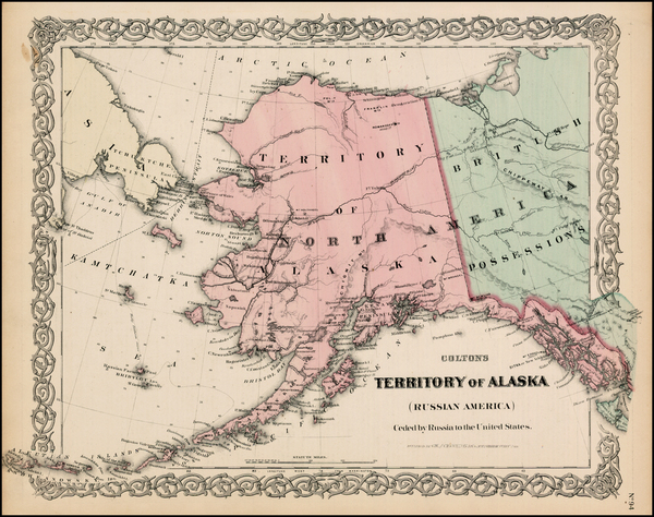 0-Alaska Map By G.W.  & C.B. Colton