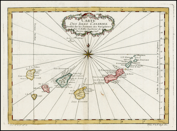 24-Portugal Map By Jacques Nicolas Bellin