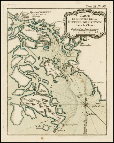 85-China Map By Jacques Nicolas Bellin