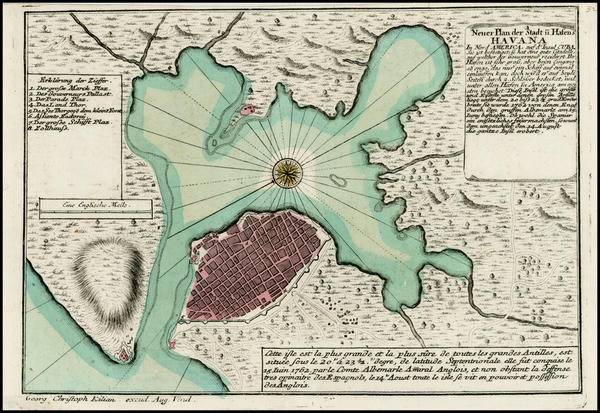 33-Caribbean Map By Christian Friedrich von der Heiden