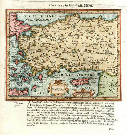 69-Europe, Turkey, Mediterranean, Asia, Turkey & Asia Minor and Balearic Islands Map By Jodocu