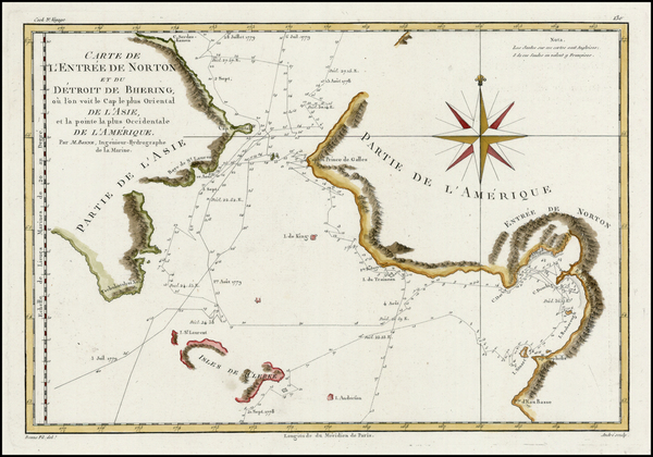 94-Alaska and Russia in Asia Map By Rigobert Bonne