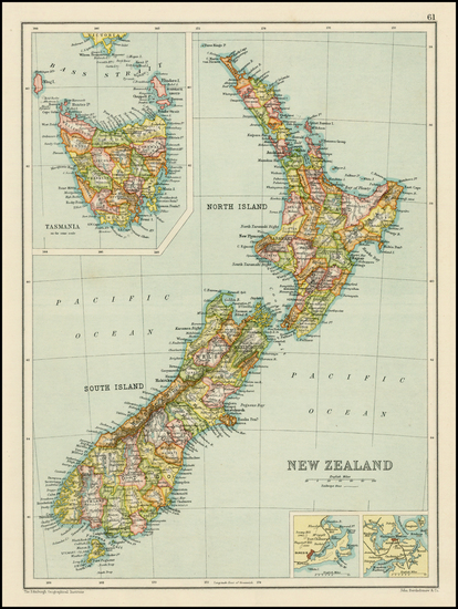 83-Australia and New Zealand Map By John Bartholomew