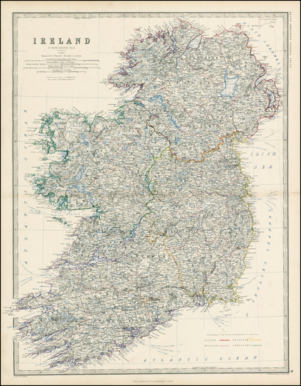 99-Ireland Map By Alexander Keith Johnston