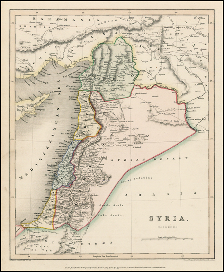 80-Middle East Map By Gilbert