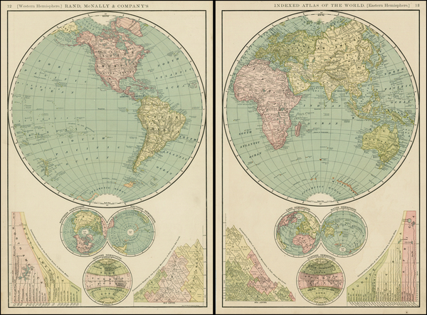 12-World and World Map By Rand McNally & Company