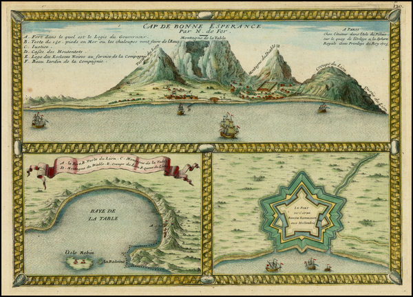 43-South Africa Map By Nicolas de Fer