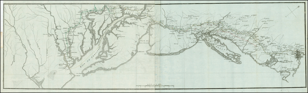 16-New England, Mid-Atlantic and Southeast Map By Henri Soules