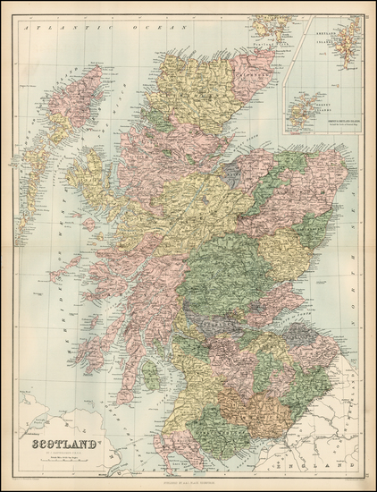 17-Scotland Map By Adam & Charles Black