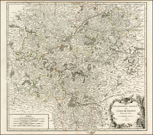 52-France Map By Gilles Robert de Vaugondy