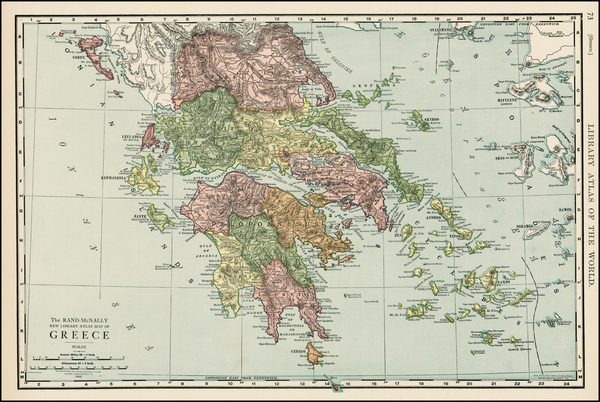 83-Balearic Islands and Greece Map By Rand McNally & Company