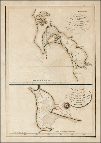 25-Mexico and California Map By Jean Francois Galaup de La Perouse