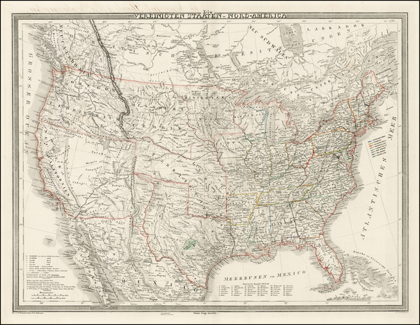 8-United States and Texas Map By Carl Ferdinand Weiland
