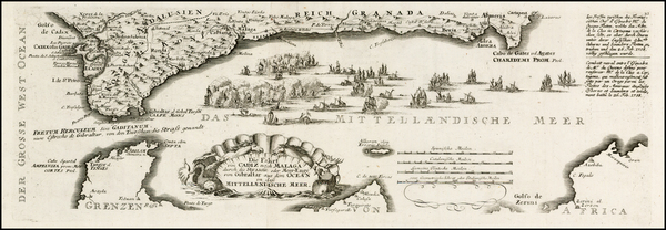 48-Spain and North Africa Map By Christian Friedrich von der Heiden