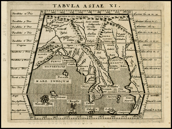 8-India and Southeast Asia Map By Giovanni Antonio Magini