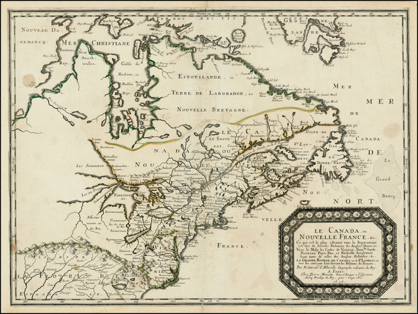 58-United States, Midwest and Canada Map By Nicolas Sanson