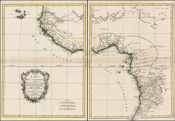 71-West Africa and African Islands, including Madagascar Map By Rigobert Bonne / Jean Lattré