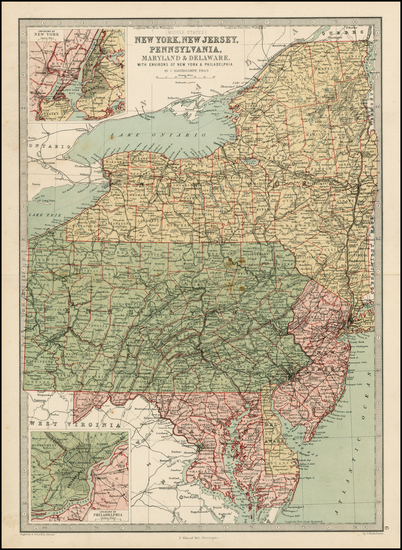 57-Mid-Atlantic Map By T. Ellwood Zell