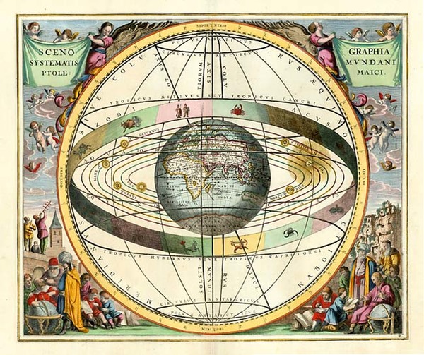 87-World, Celestial Maps and Curiosities Map By Andreas Cellarius