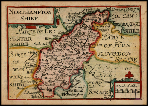 100-British Counties Map By John Speed