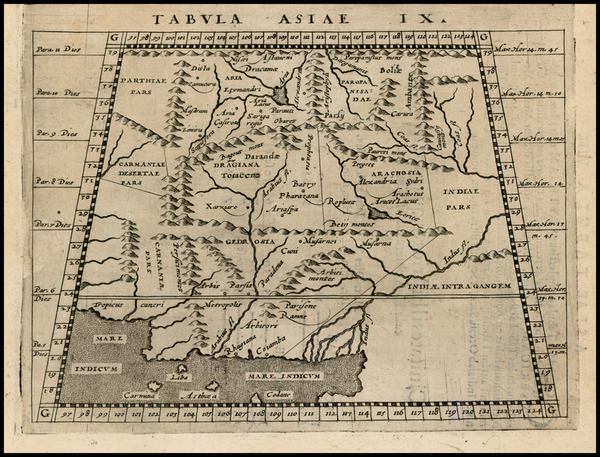 66-India and Central Asia & Caucasus Map By Giovanni Antonio Magini