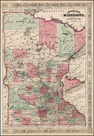 39-Midwest Map By Alvin Jewett Johnson