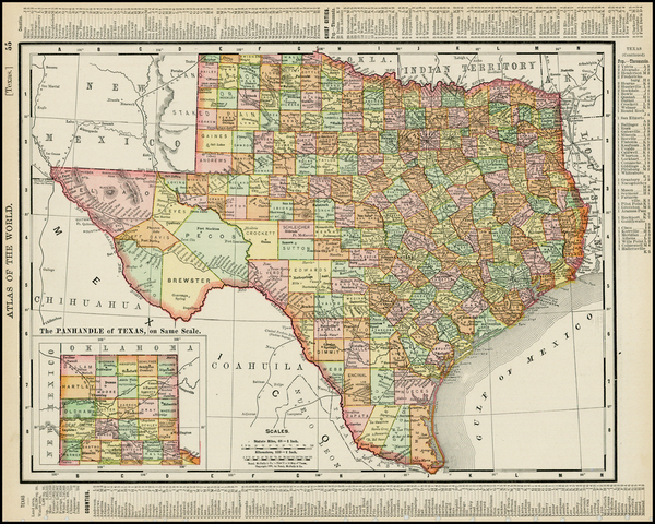 49-Texas Map By Rand McNally & Company