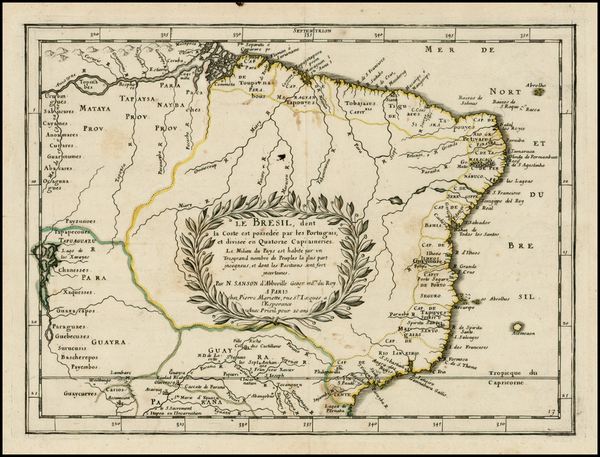 1-Brazil Map By Nicolas Sanson