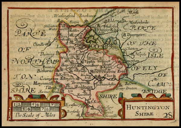 97-British Counties Map By John Speed