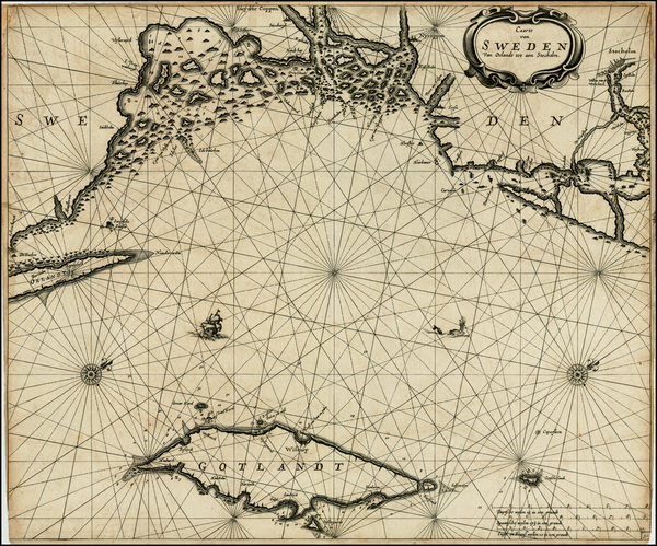 13-Sweden Map By Pieter Goos