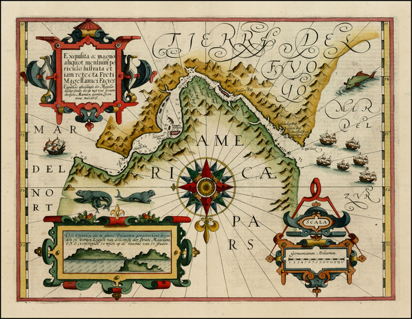 14-Polar Maps and South America Map By Gerard Mercator