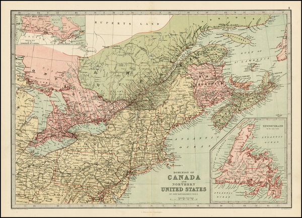 87-New England and Canada Map By T. Ellwood Zell