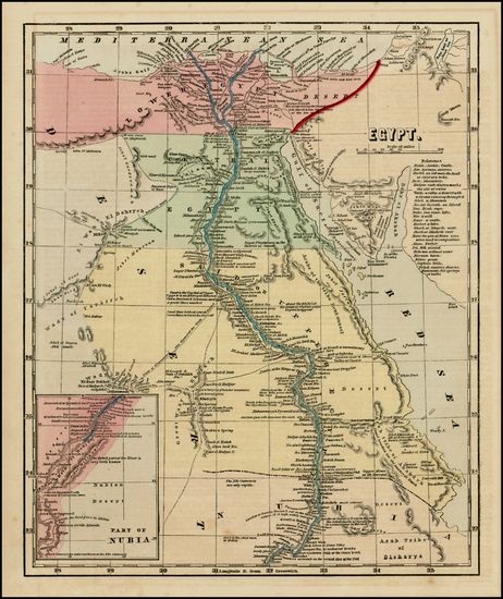 80-Egypt Map By Sidney Morse