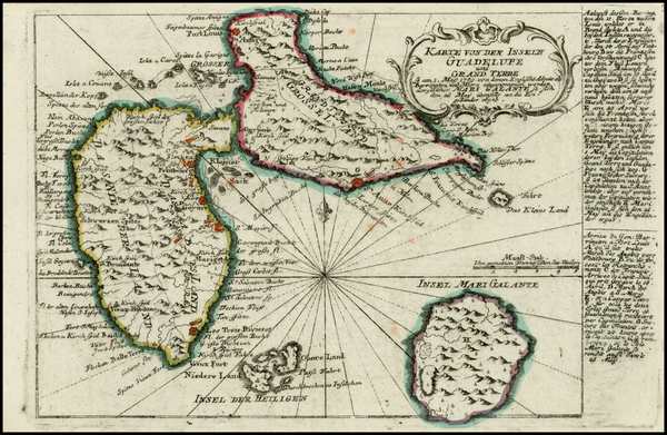 44-Caribbean Map By Christian Friedrich von der Heiden