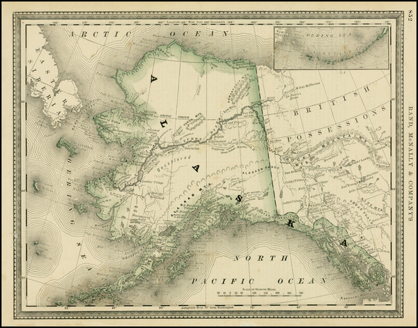 32-Alaska Map By Rand McNally & Company
