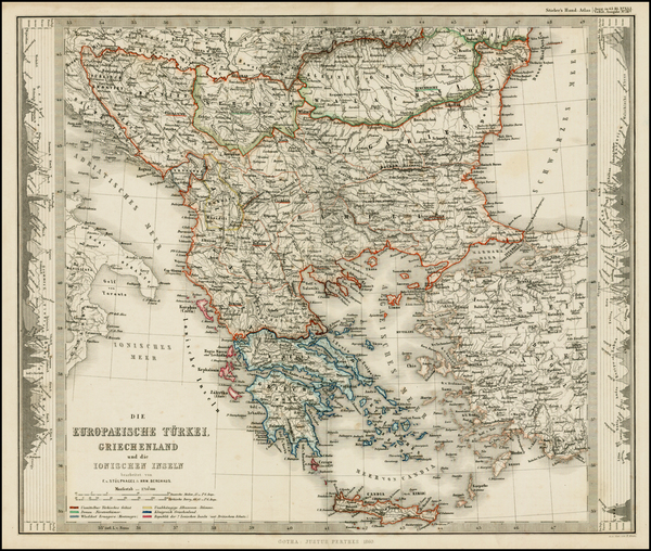 40-Balkans, Turkey and Greece Map By Justus Perthes