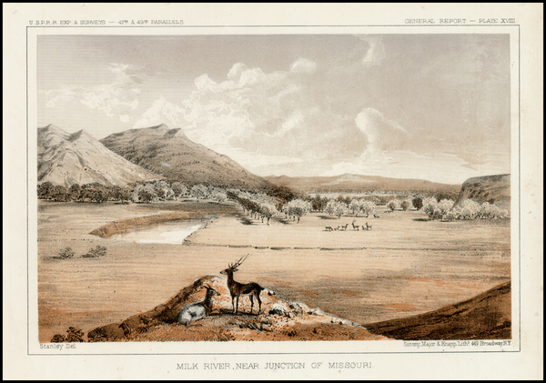 6-Plains and Rocky Mountains Map By U.S. Pacific RR Survey