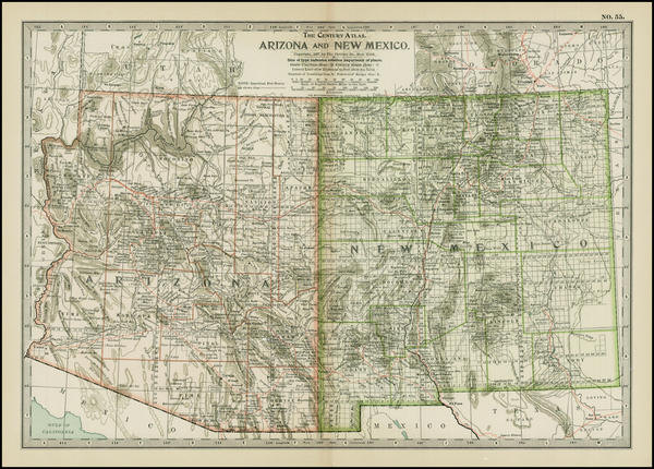 92-Southwest Map By The Century Company