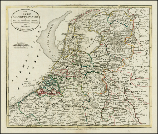 64-Netherlands Map By William Guthrie